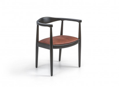 Design Möbel Stuhl mit Armlehnen Holzstuhl Neu Einrichtung Polster Sitz